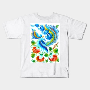 Fairy Rooster Watercolor Painting Kids T-Shirt